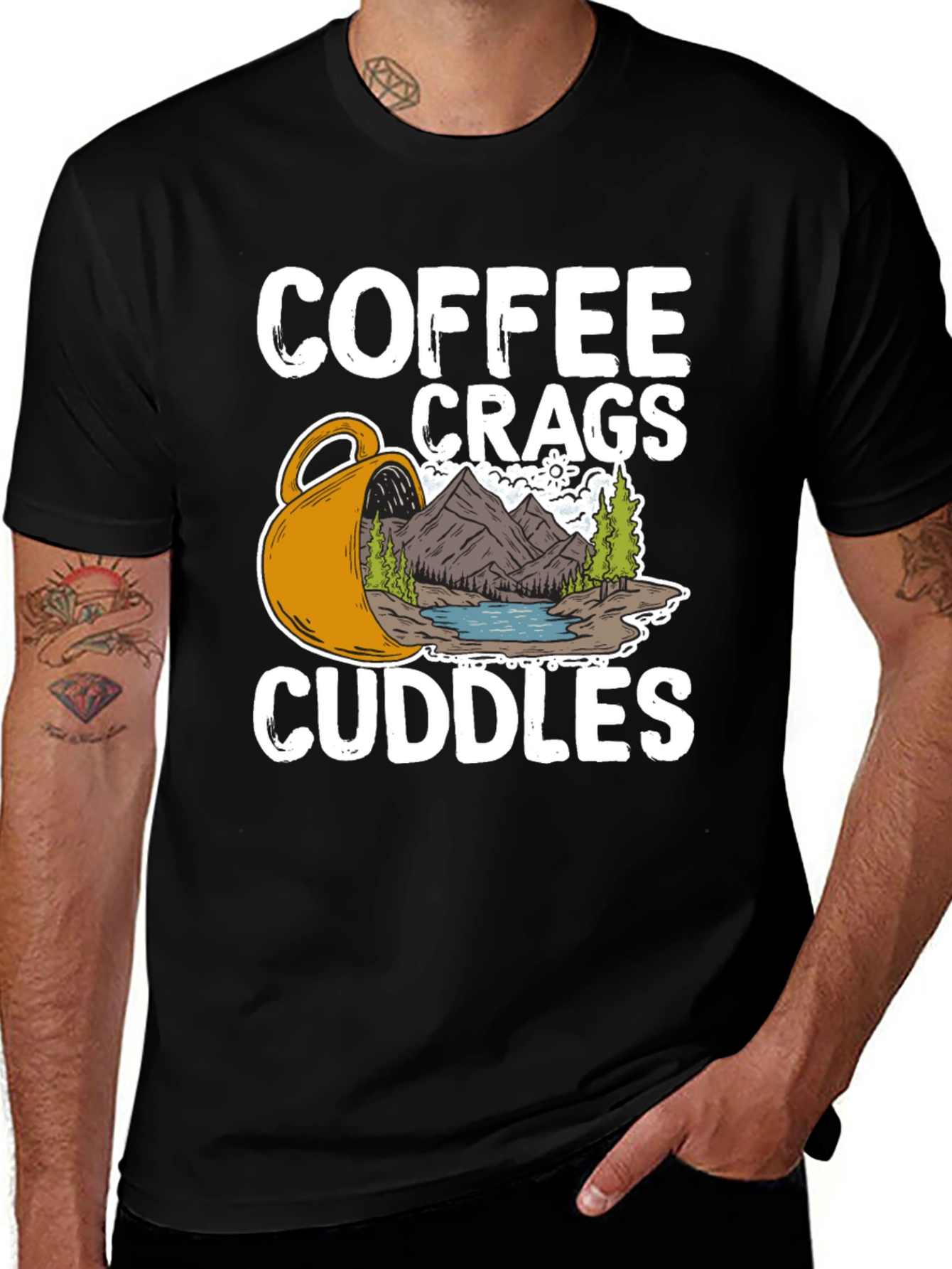 Variant 29 of Coffee Crags Cuddles Graphic Tee