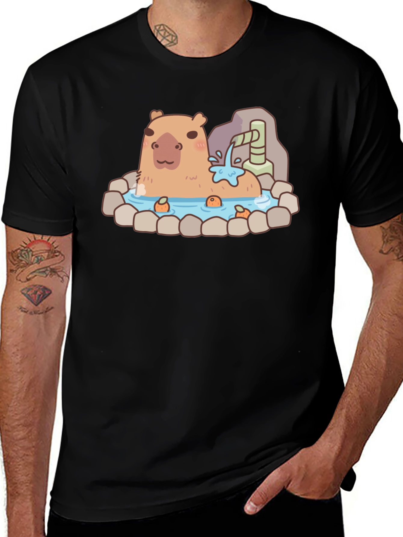 Variant 26 of Capybara Hot Tub T-Shirt