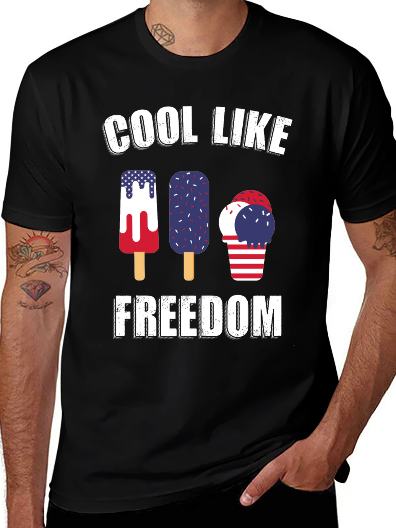 Variant 22 of Cool Like Freedom Patriotic Popsicle T-Shirt