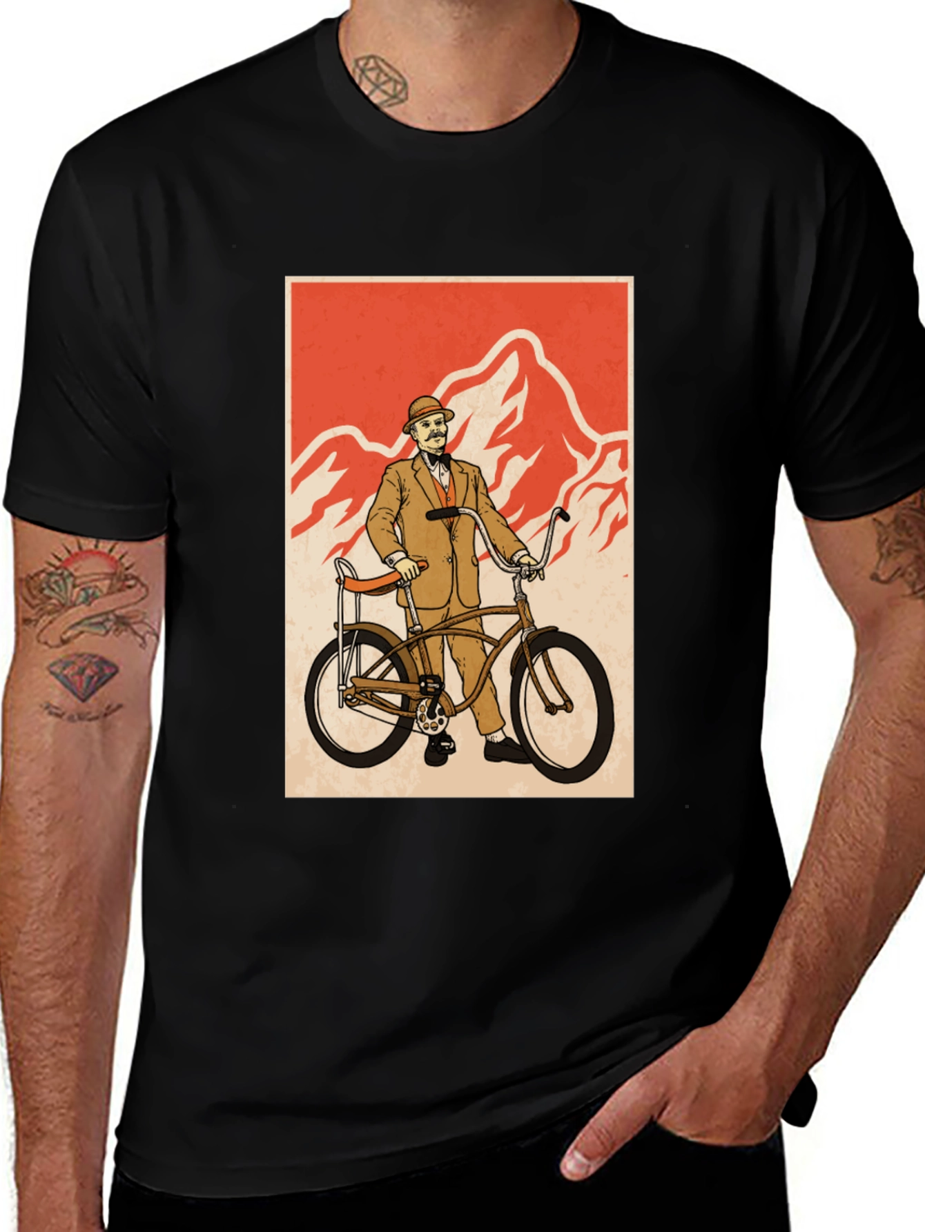 Variant 13 of Retro Bicycle Man T-Shirt