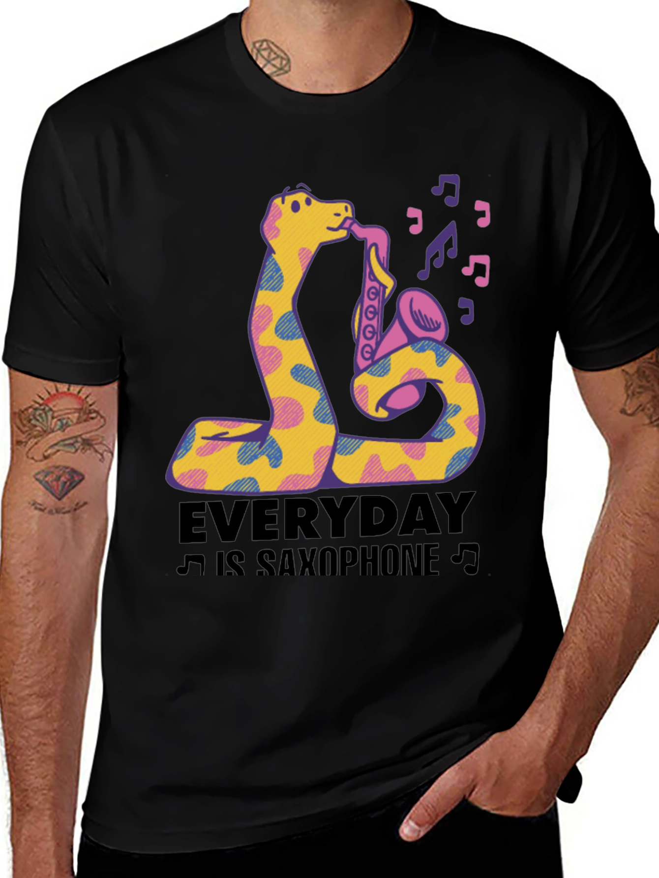 Variant 12 of Saxophone Snake Graphic Tee