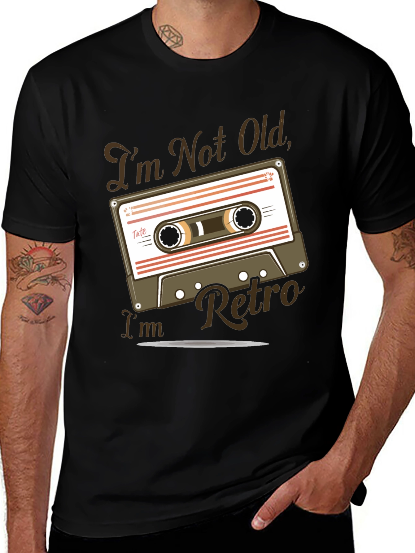 Variant 5 of Retro Cassette Graphic T-Shirt - I'm Not Old, I'm Retro