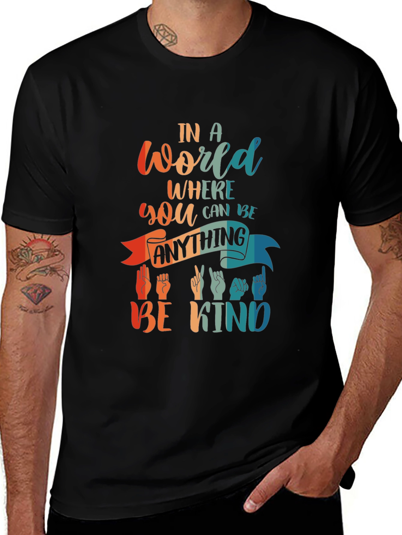 Variant 5 of Be Kind Sign Language T-Shirt