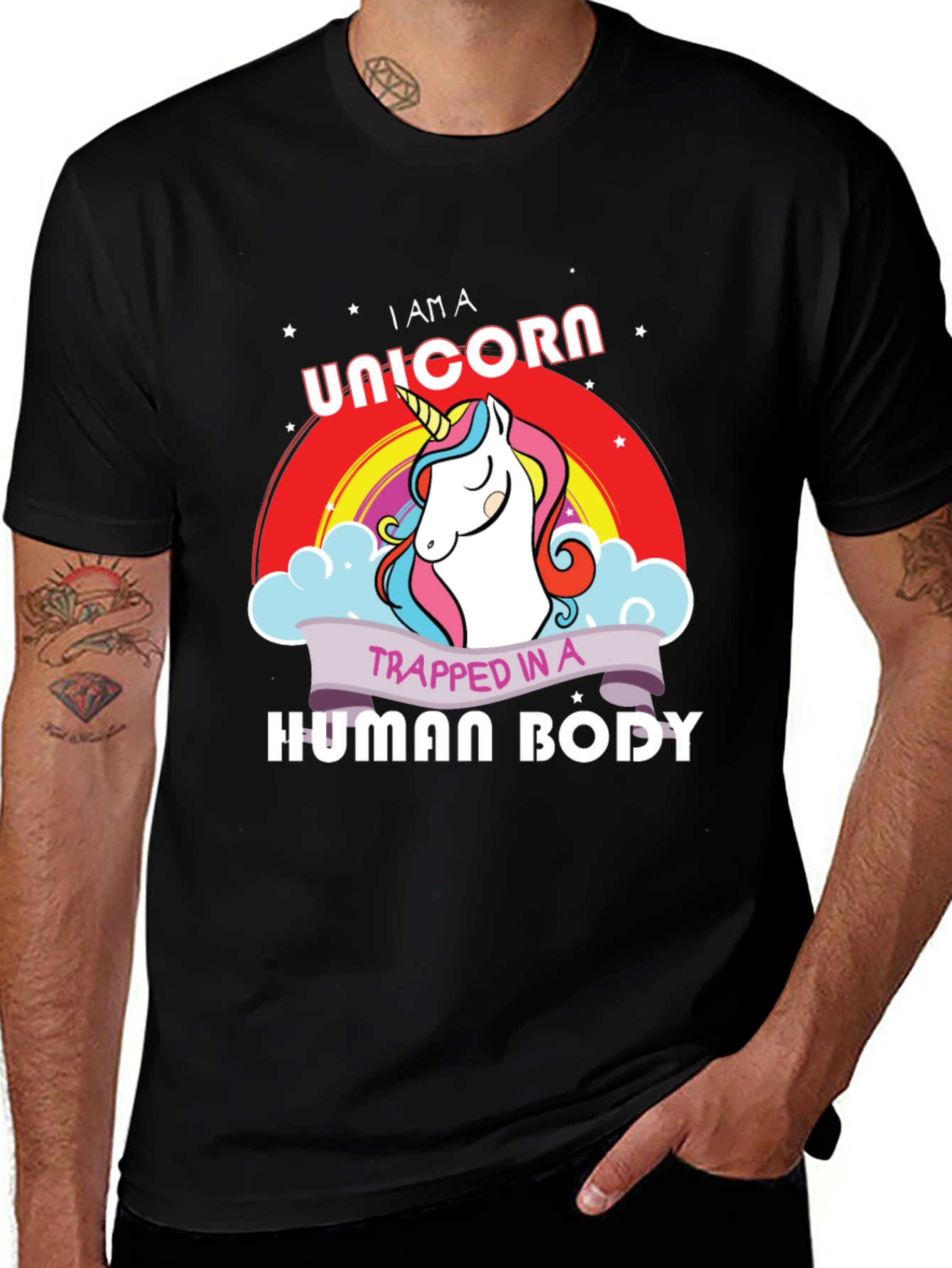 Unicorn Trapped in Human Body Graphic Tee