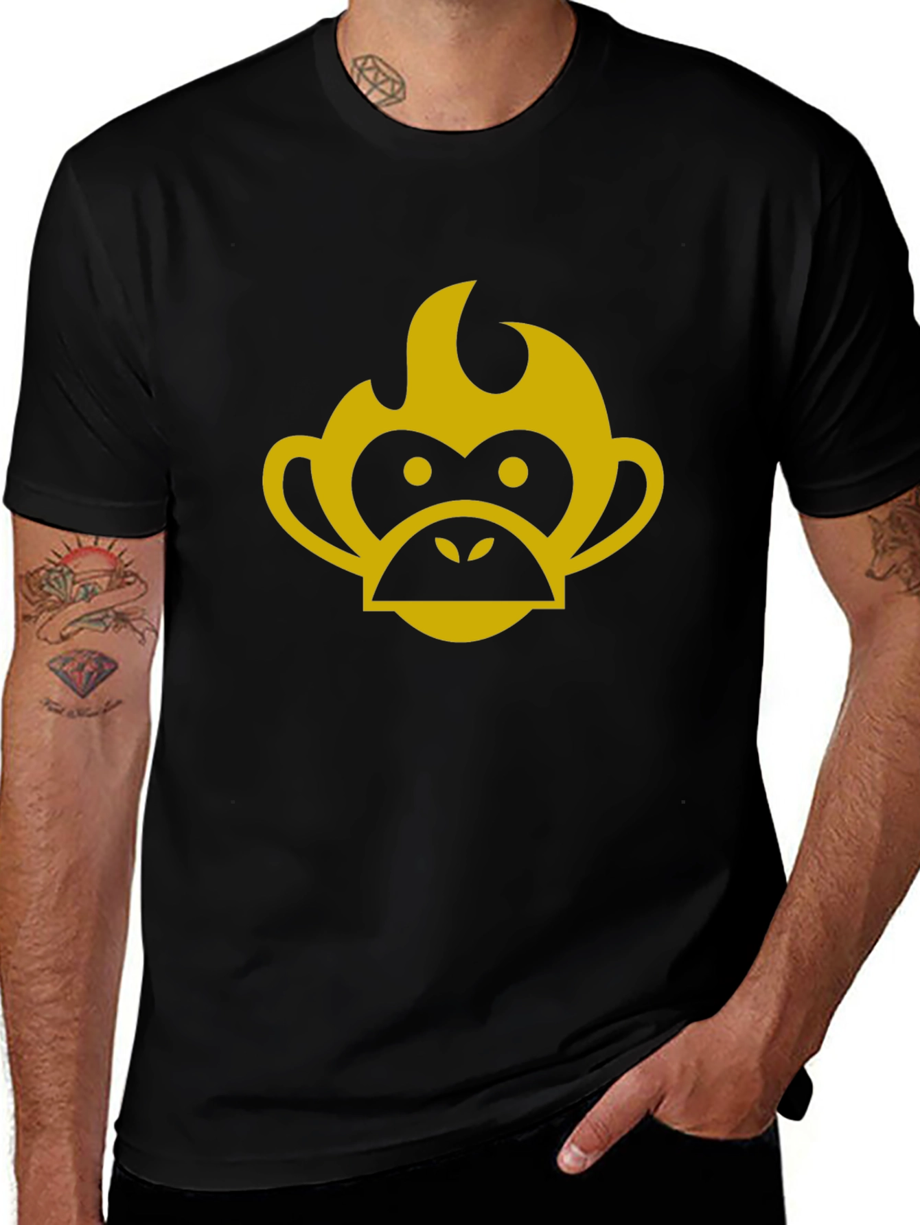 Variant 15 of Monkey Flame Graphic T-Shirt - Cool Casual Tee