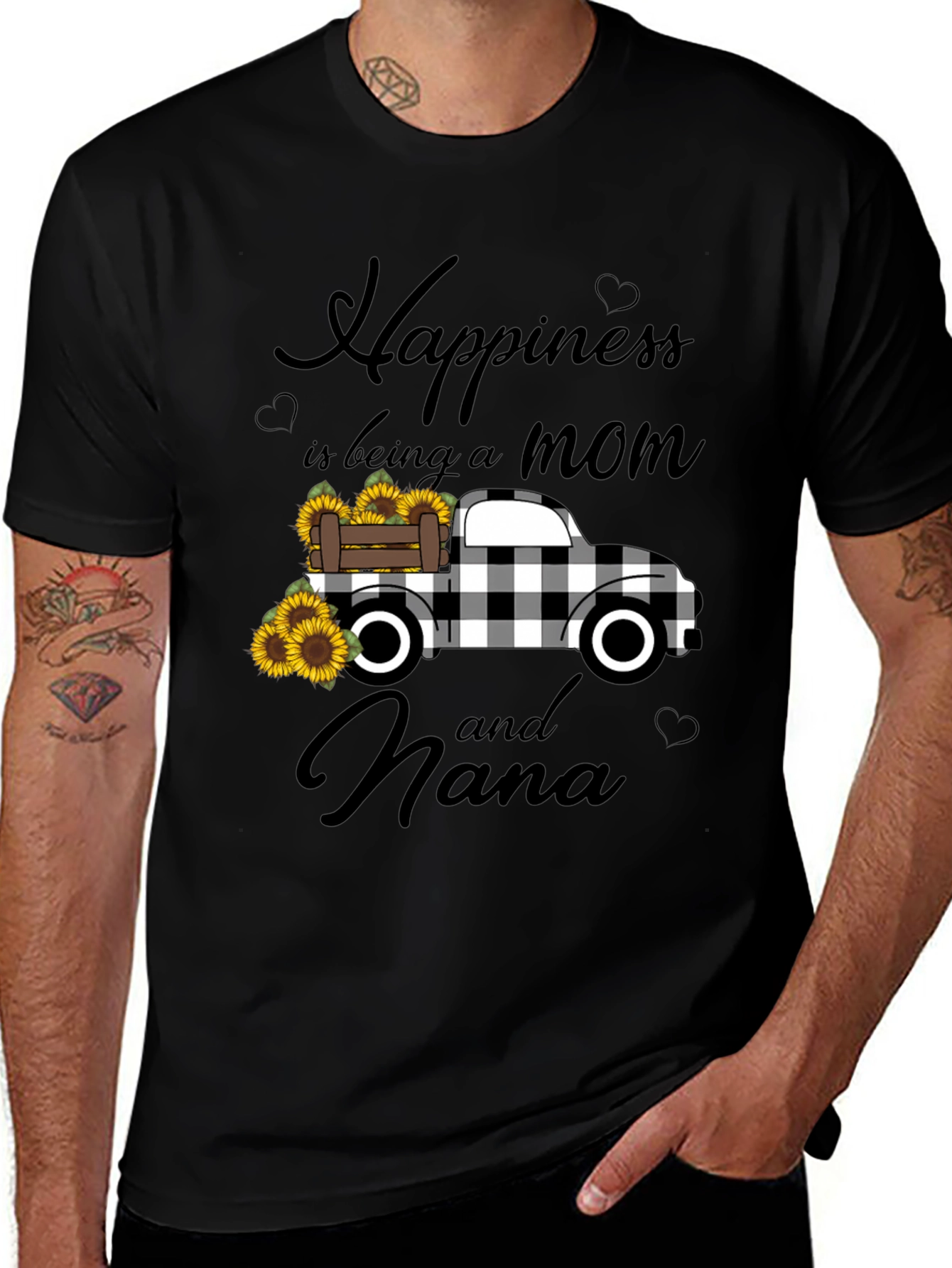 Variant 30 of Happiness is Being a Mom & Nana T-Shirt