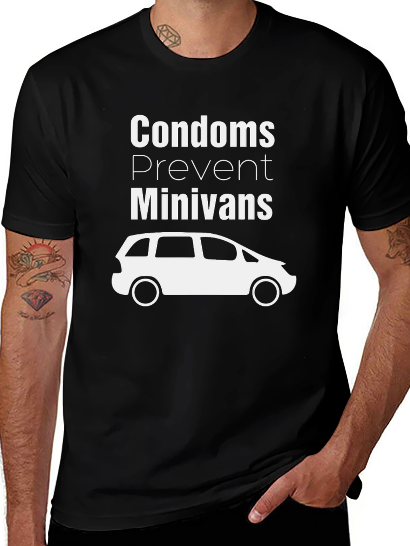 Variant 2 of Condoms Prevent Minivans T-Shirt