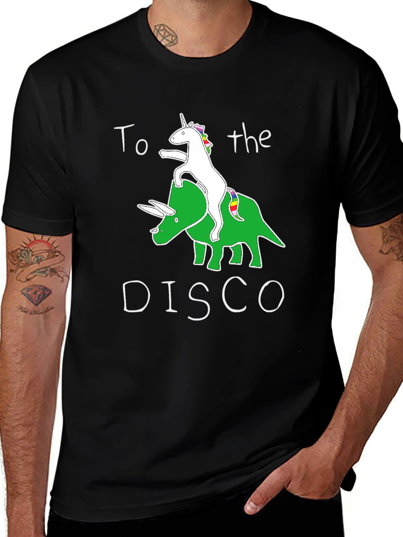 Variant 25 of Unicorn Dinosaur Disco T-Shirt