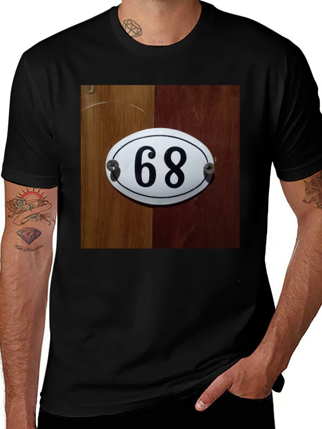 Variant 3 of Number 68 T-Shirt - Unique Design