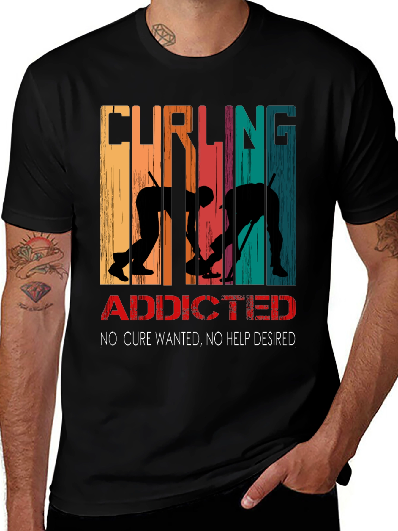 Curling Addicted T-Shirt - No Cure Wanted!