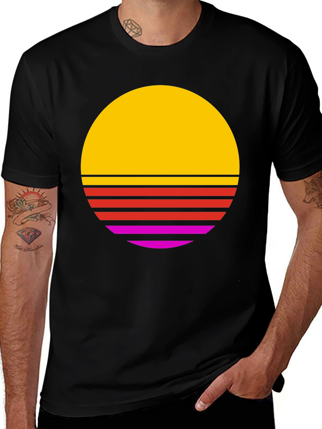 Variant 27 of Retro Sunset T-Shirt - Vintage Style Graphic Tee