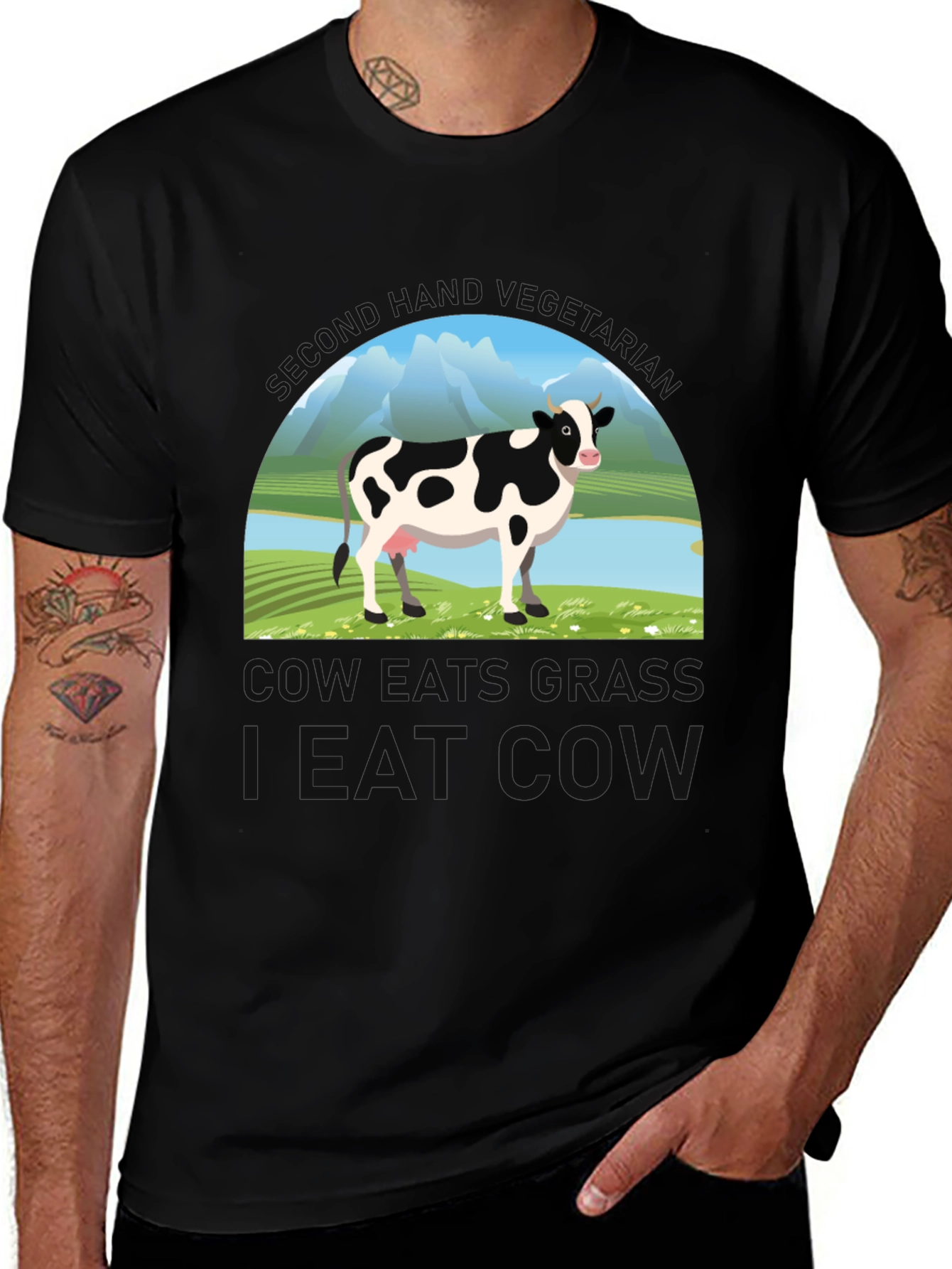 Variant 24 of Eat Cow Graphic T-Shirt