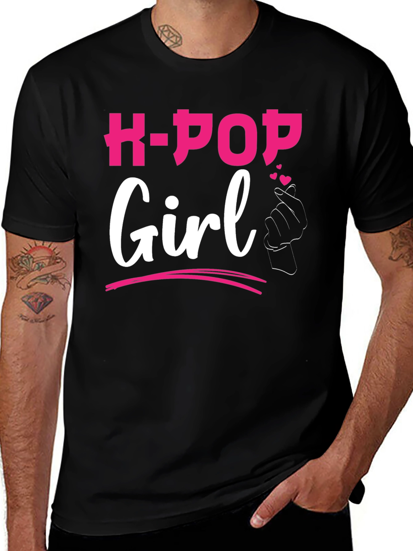 Variant 21 of K-Pop Girl Black Graphic Tee