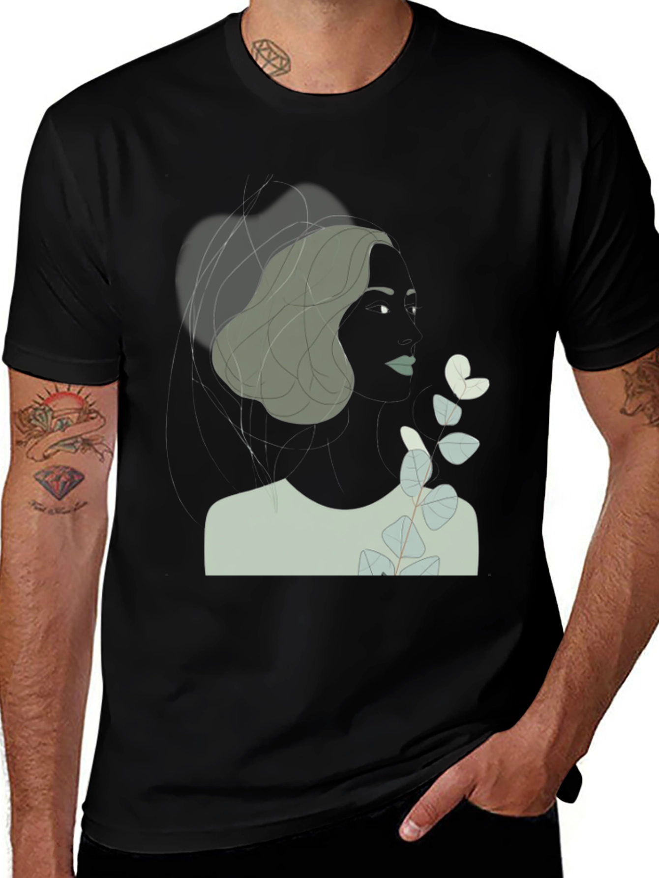 Variant 7 of Abstract Woman T-Shirt - Stylish Graphic Tee