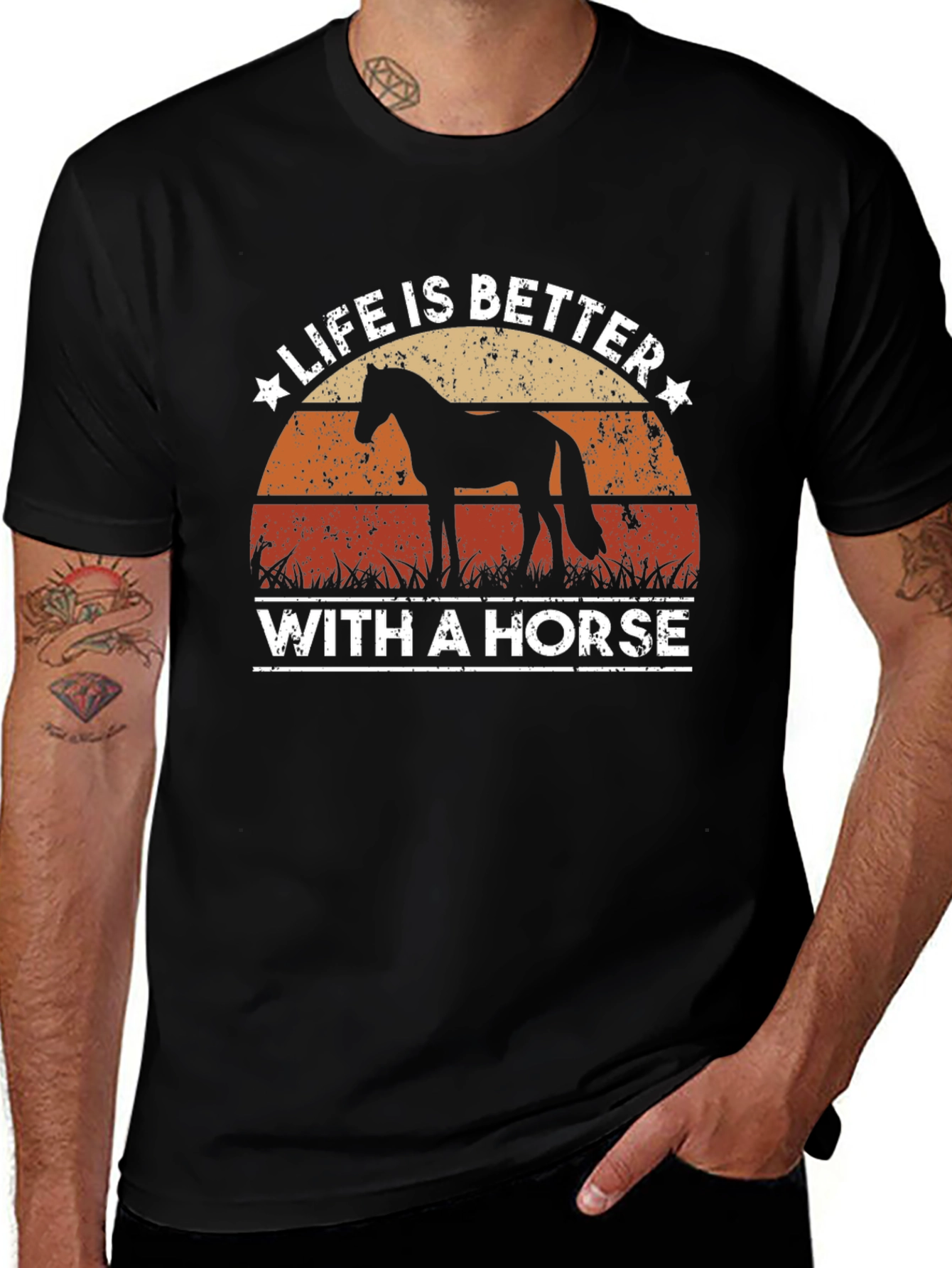 Variant 15 of Life is Better with a Horse Graphic Tee