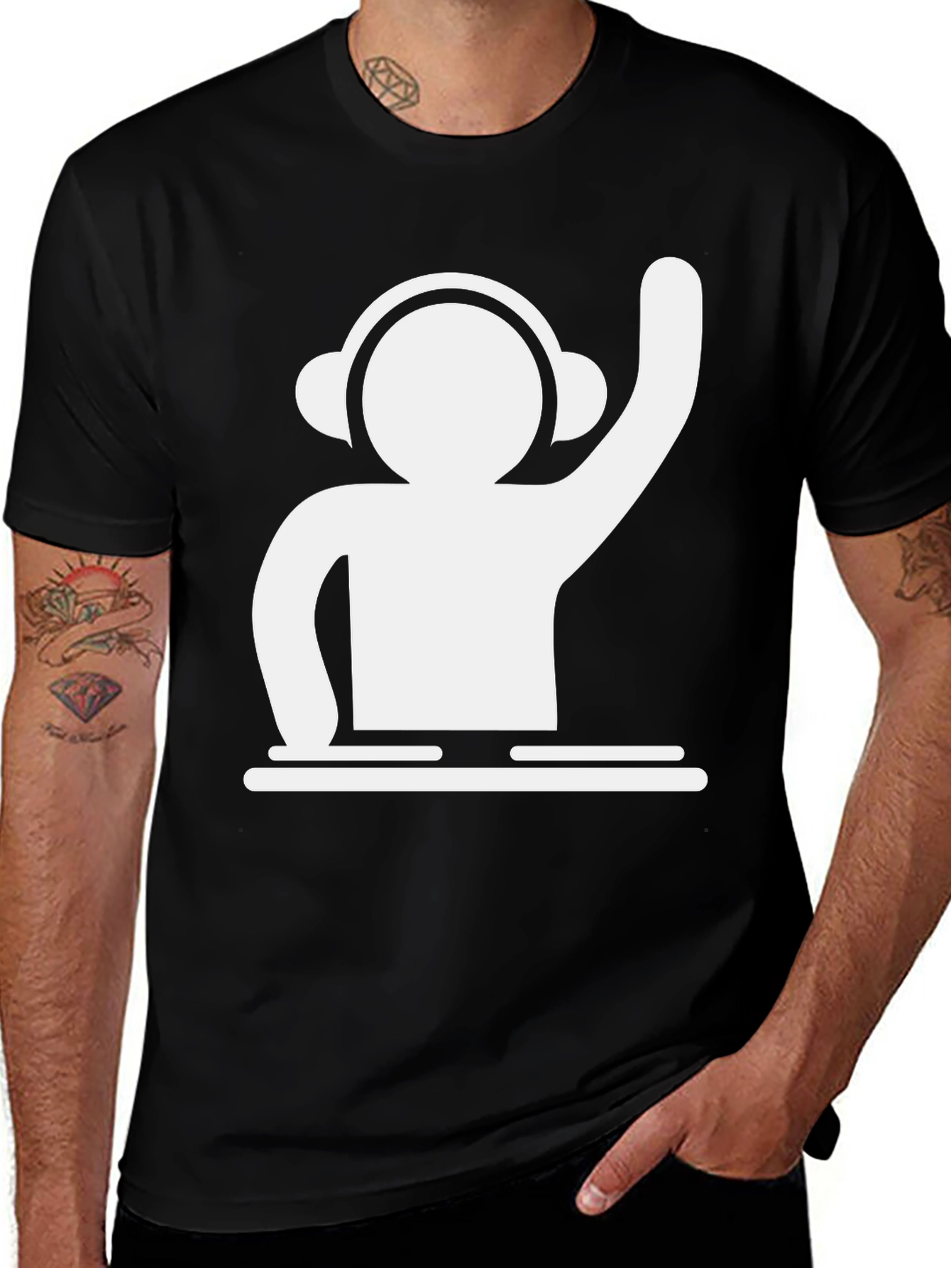 DJ Graphic T-Shirt - Cool Black Tee