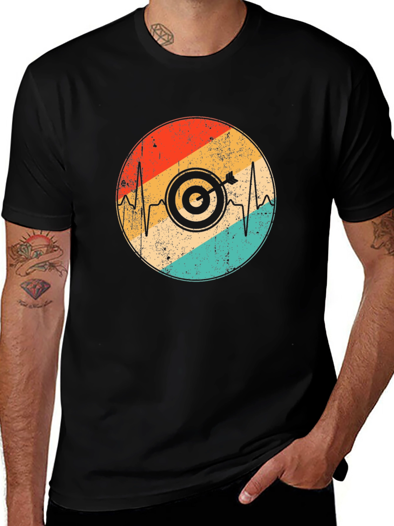 Variant 26 of Target Heartbeat Black T-Shirt