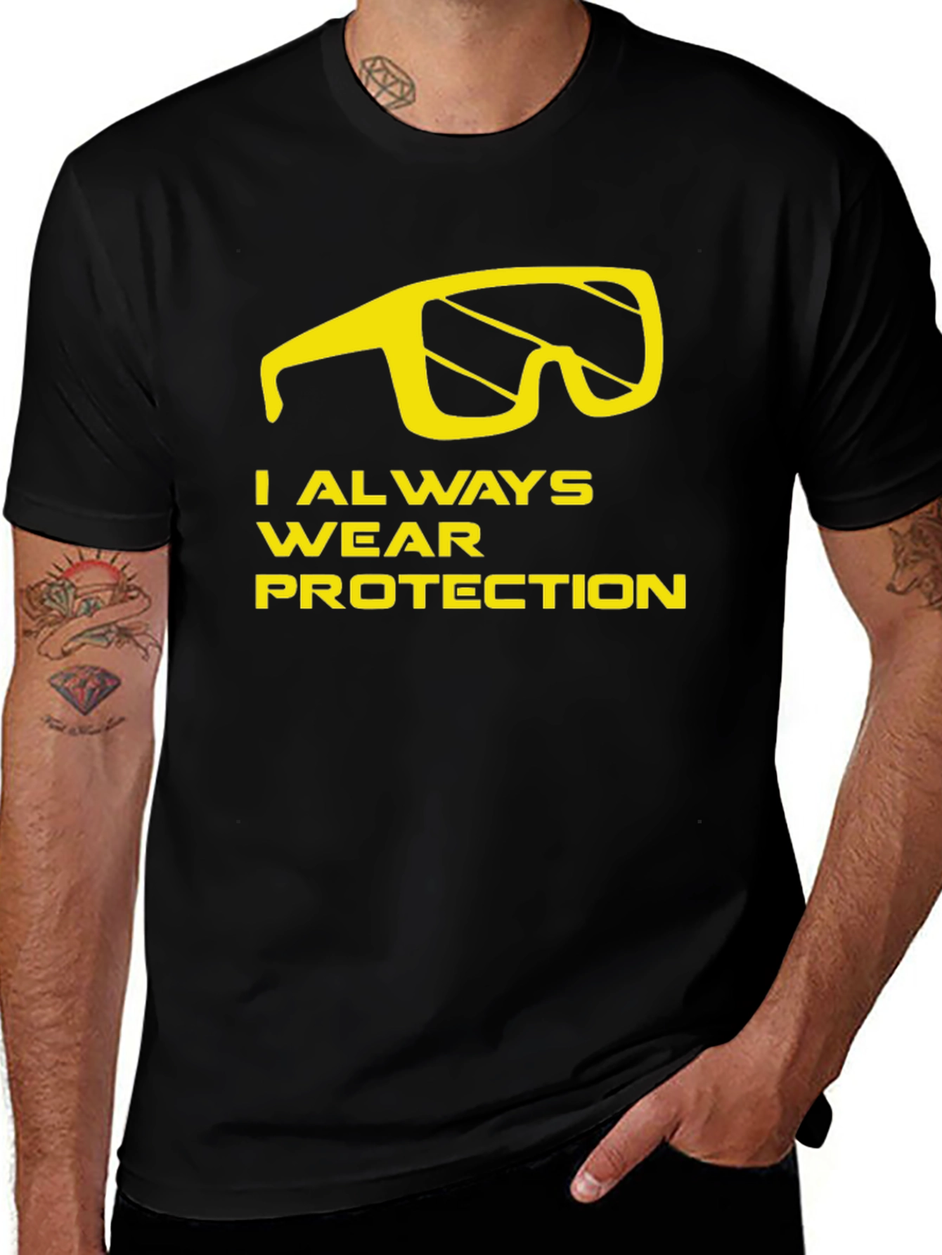 Variant 12 of I Always Wear Protection T-Shirt - Funny Graphic Tee