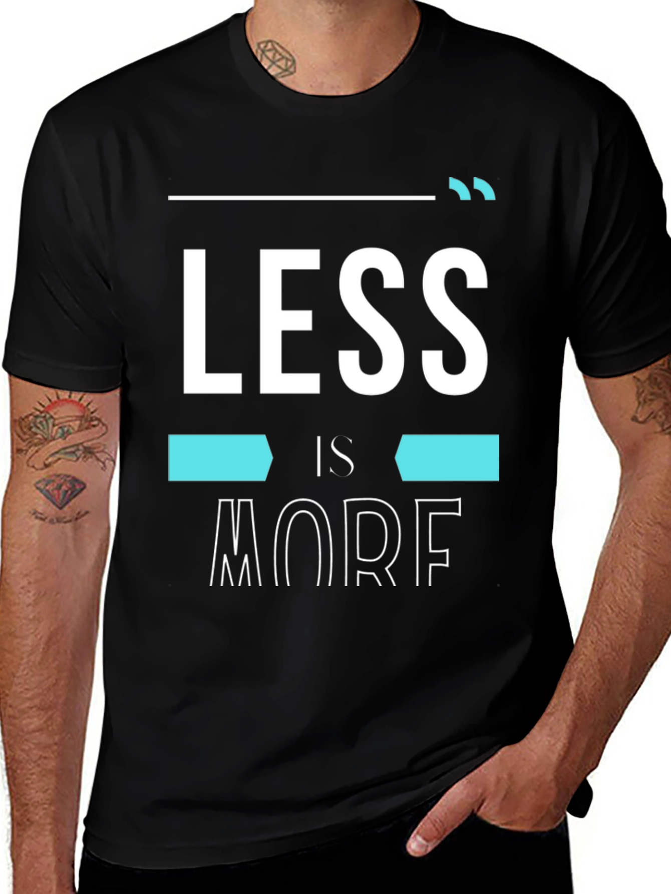 Variant 3 of Less is More Graphic Black T-Shirt