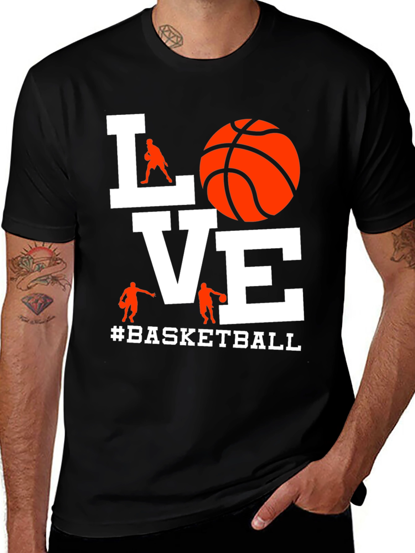 Variant 10 of Basketball Love Graphic T-Shirt