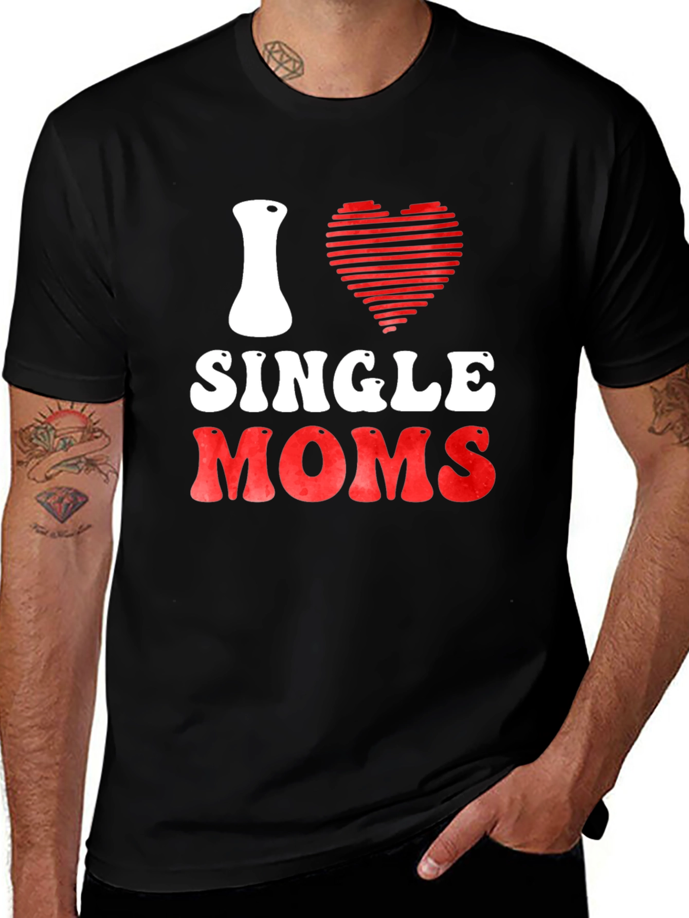 Variant 8 of I Heart Single Moms Graphic T-Shirt