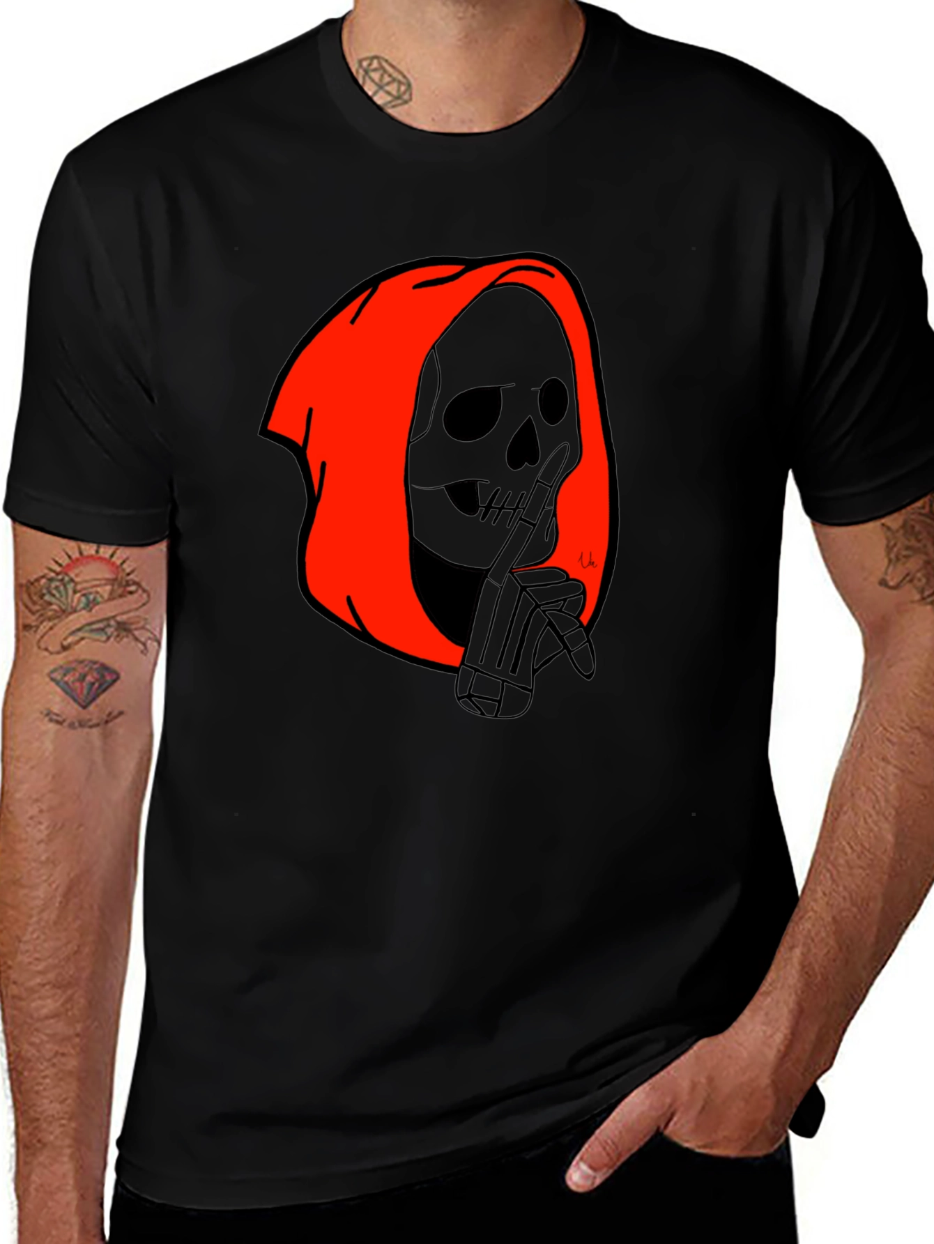 Grim Reaper Graphic Tee - Black