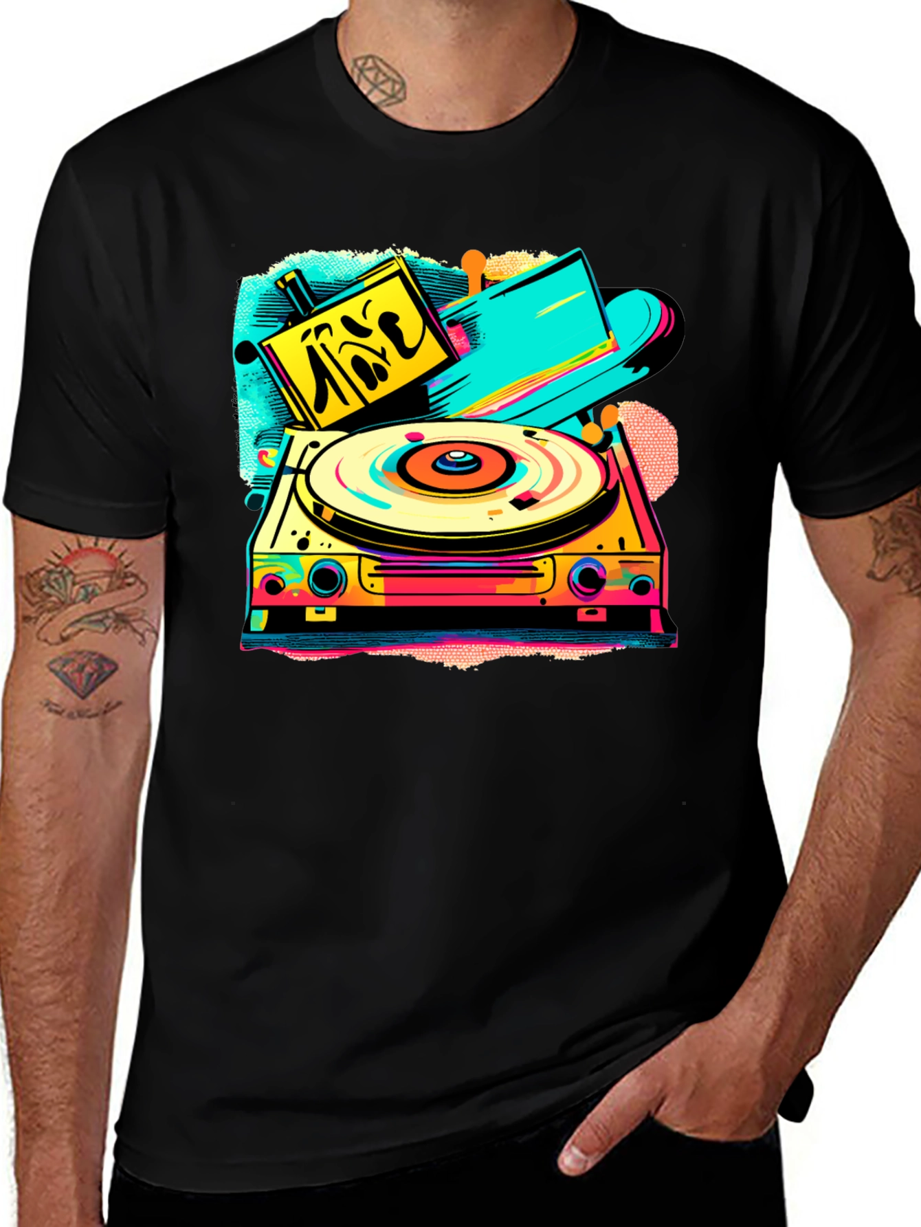 Variant 23 of Retro Turntable Graphic Tee