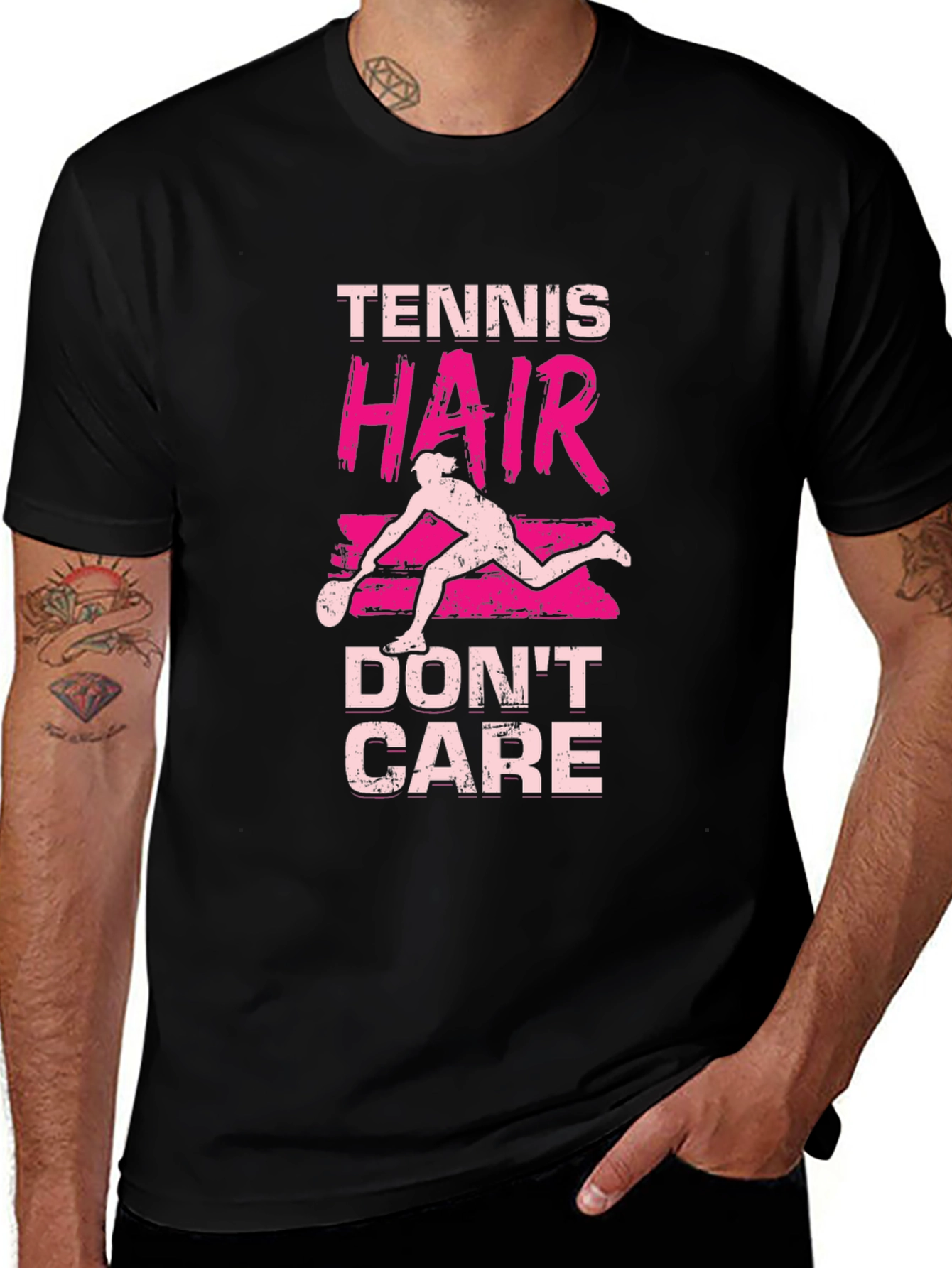 Variant 6 of Tennis Hair Don't Care Graphic Tee