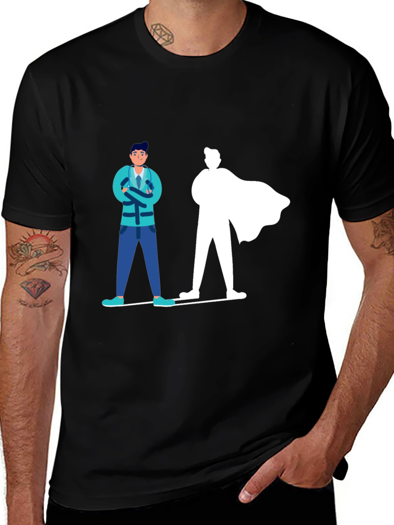 Superhero Doctor T-Shirt: Medical Hero Tee