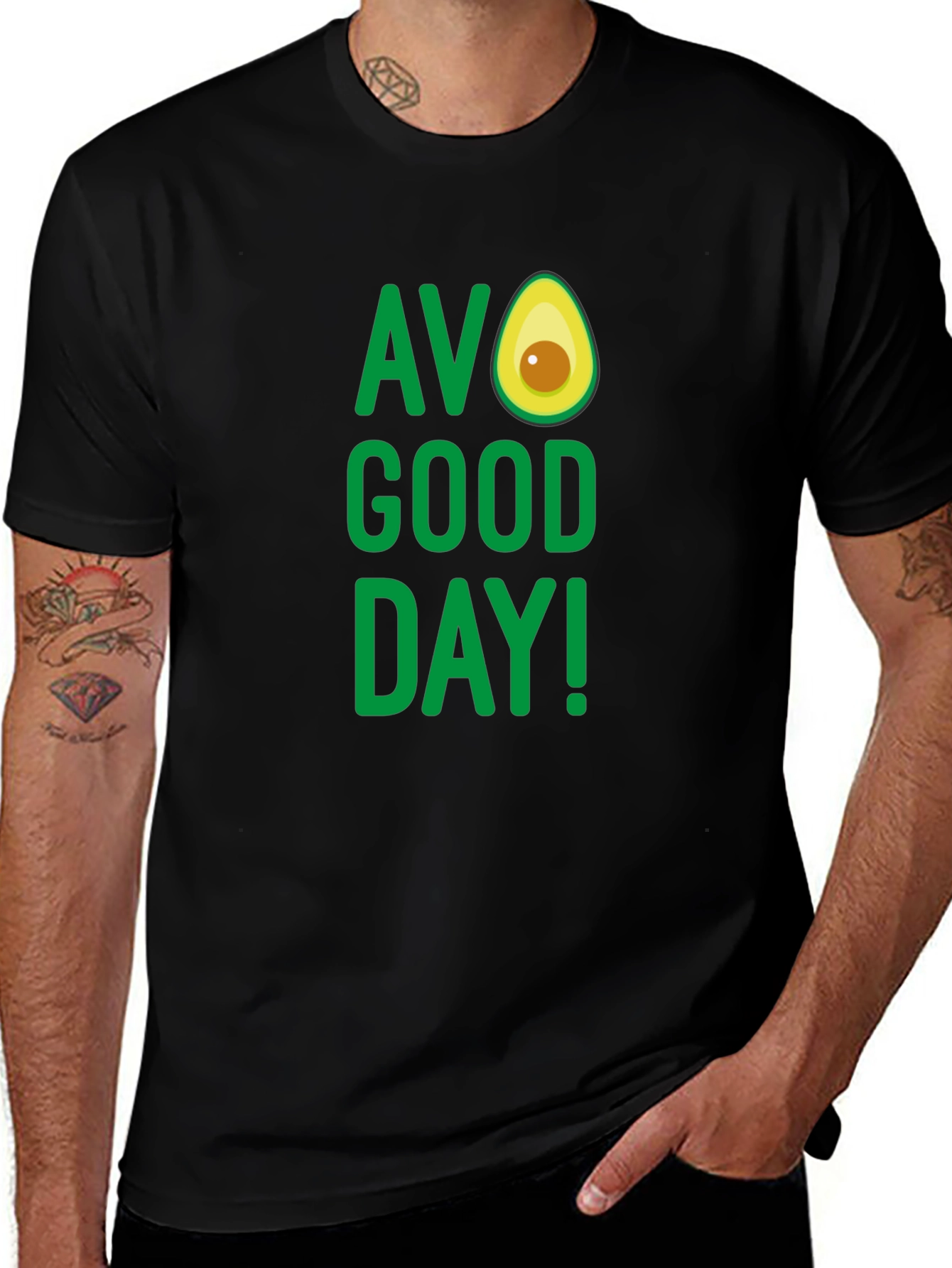 Variant 21 of Avo Good Day! Graphic Tee - Black Casual Shirt