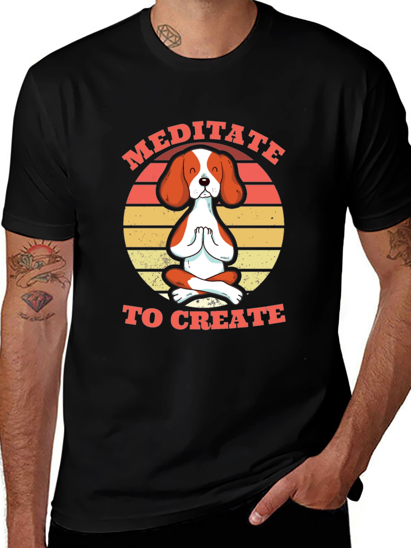 Variant 9 of Meditate to Create Dog T-Shirt