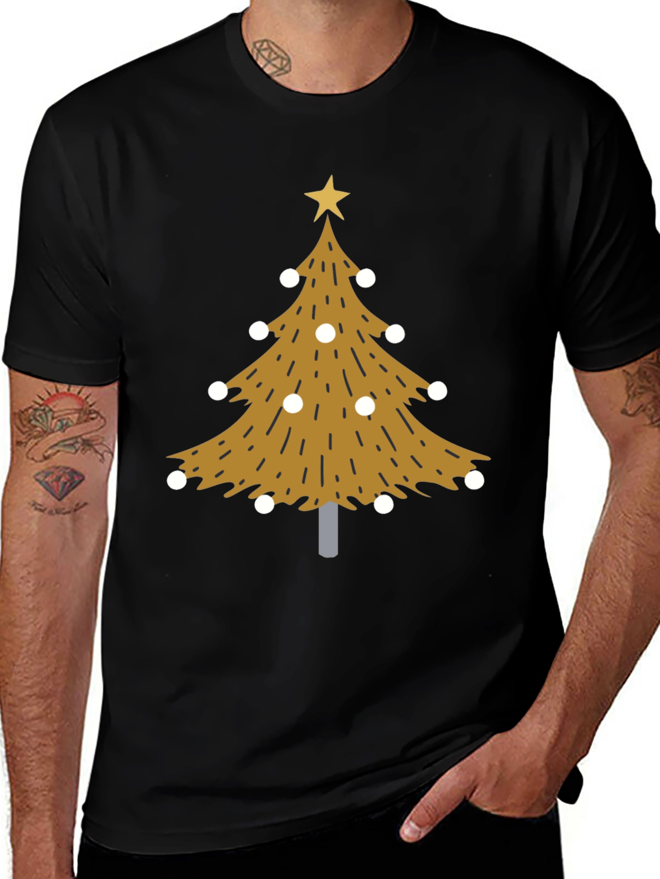 Festive Christmas Tree Graphic Tee - Holiday Style