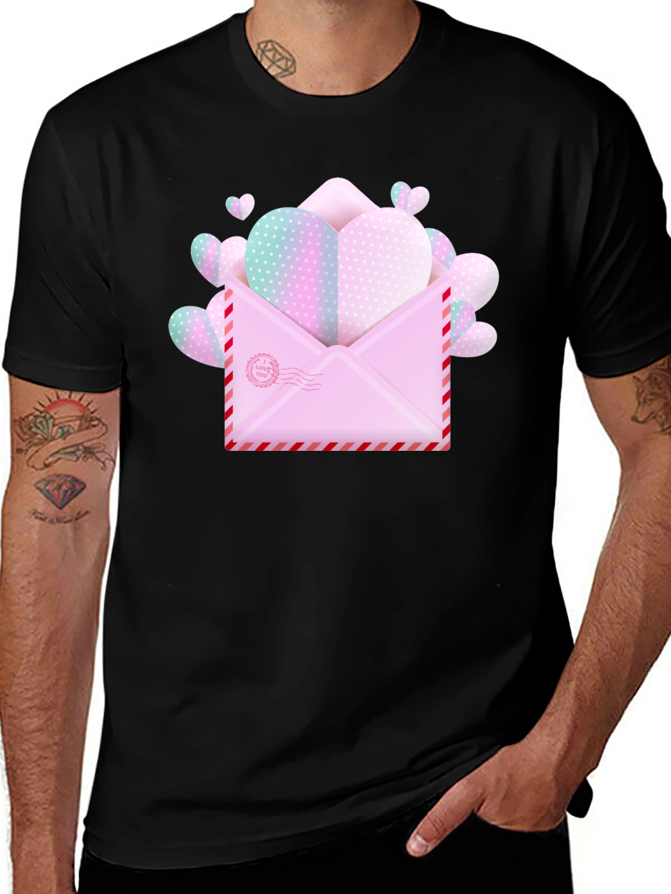 Variant 12 of Love Letter Heart T-Shirt - Stylish Graphic Tee