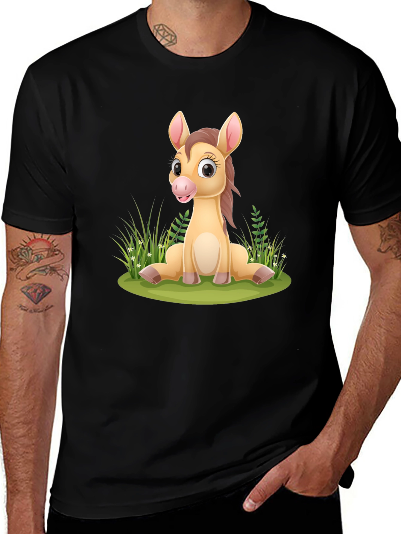 Variant 9 of Cute Cartoon Horse T-Shirt