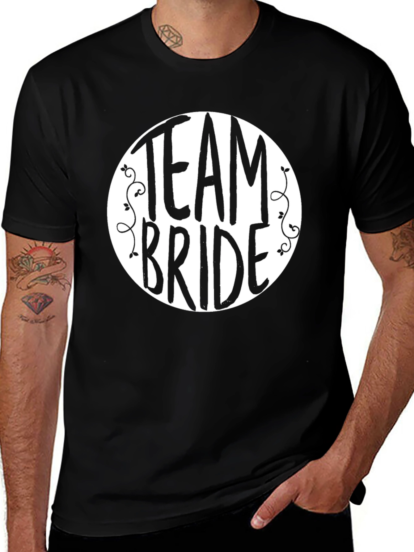 Variant 26 of Team Bride Crew Neck T-Shirt - Bridal Party Tee