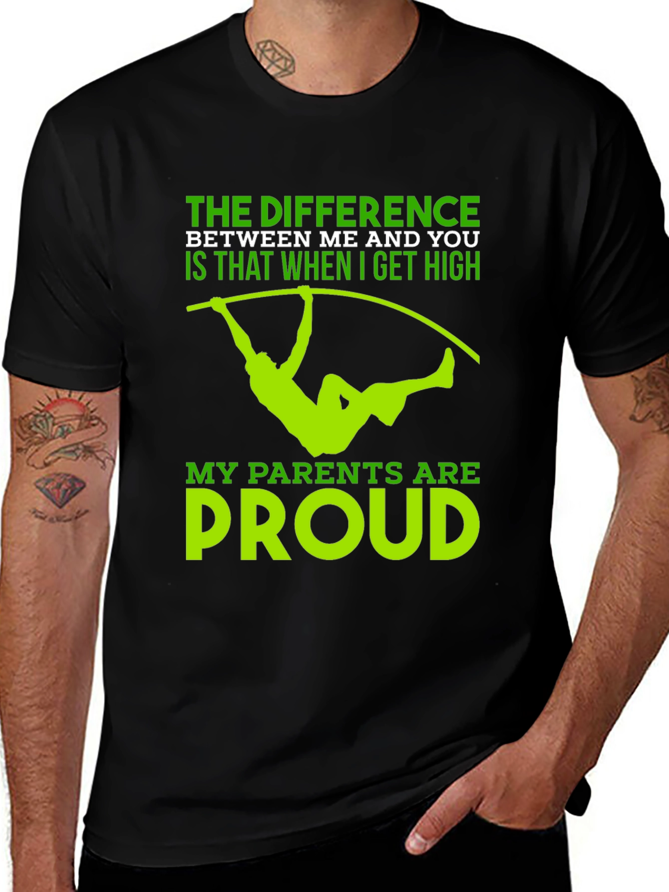 Variant 11 of Pole Vaulting T-Shirt - High Standards, Proud Parents