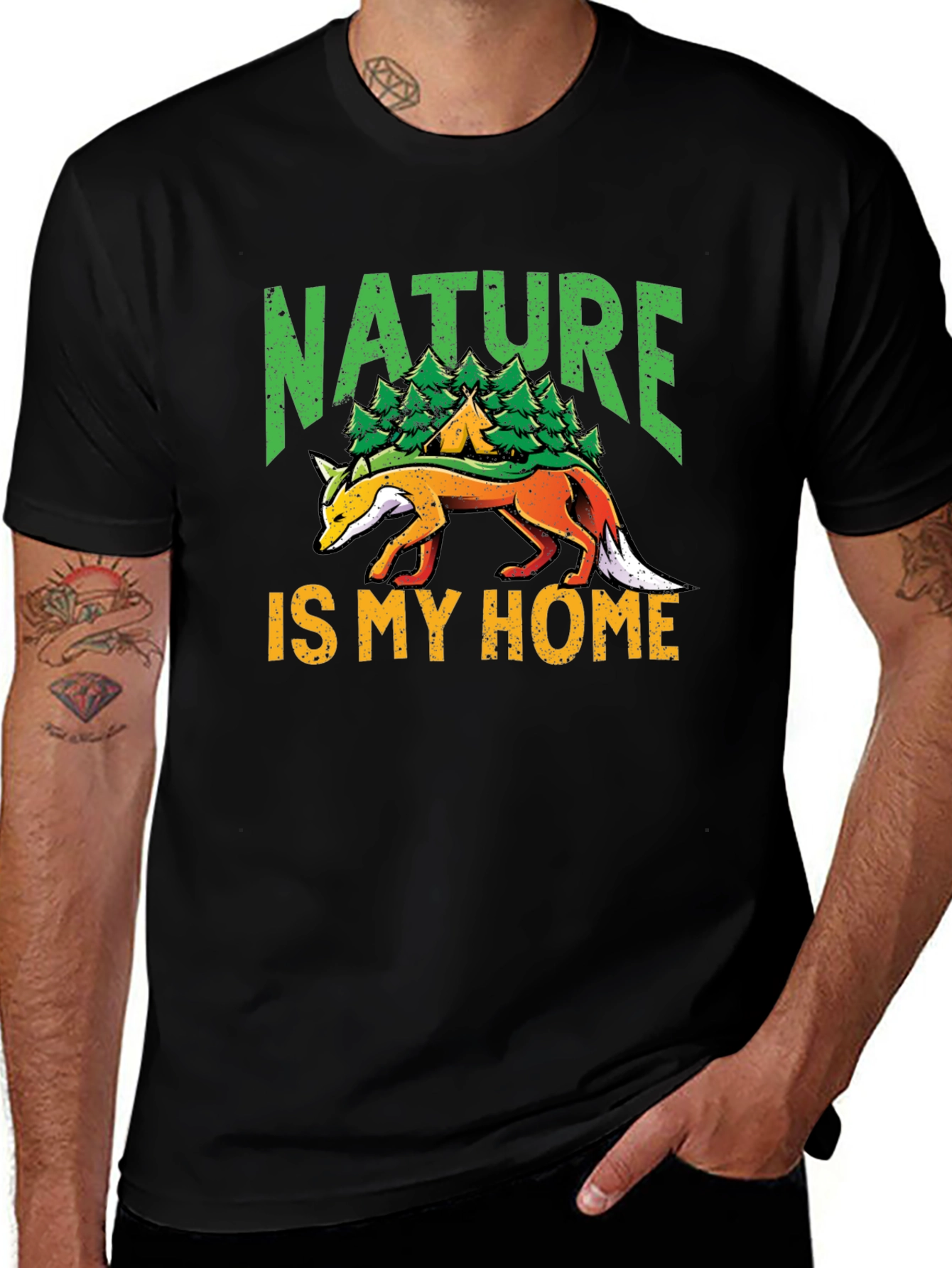 Variant 15 of Nature Is My Home Fox T-Shirt