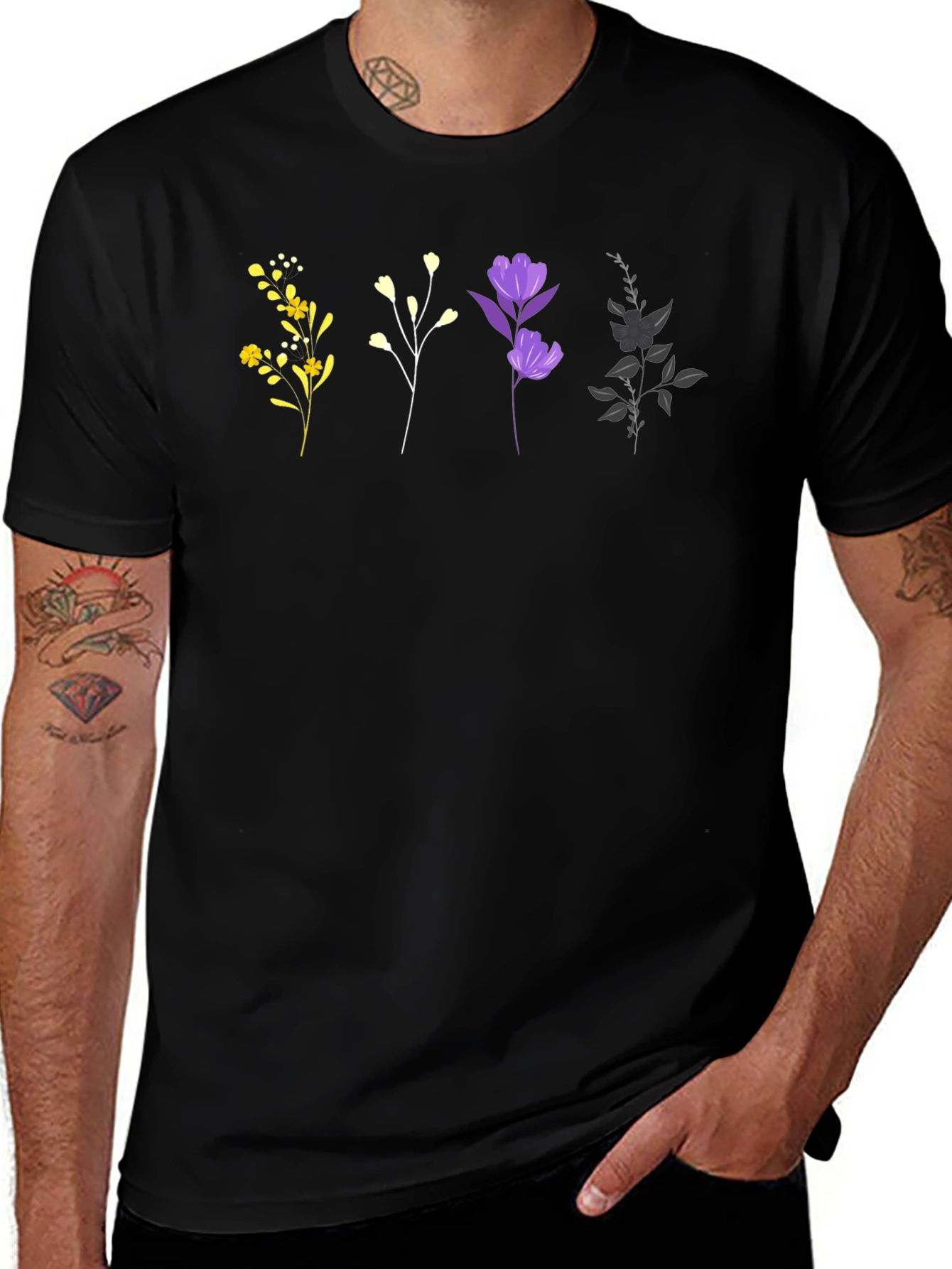 Variant 22 of Floral Print T-Shirt - Stylish Everyday Wear