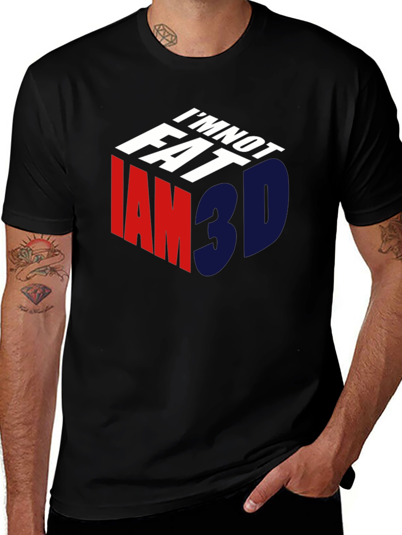 Variant 28 of I'm Not Fat I'm 3D T-Shirt