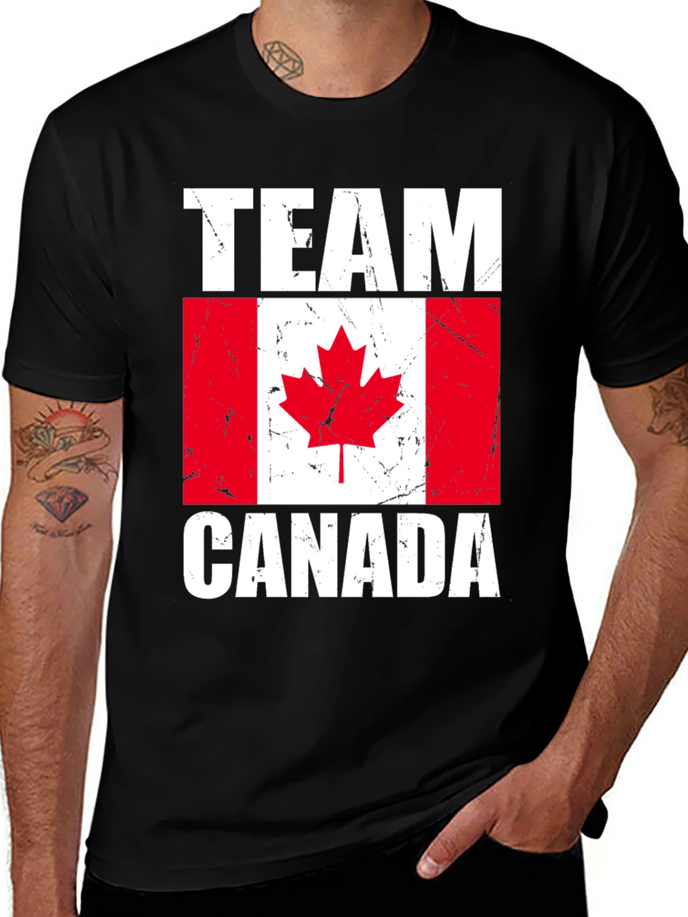 Team Canada T-Shirt - Distressed Flag Graphic