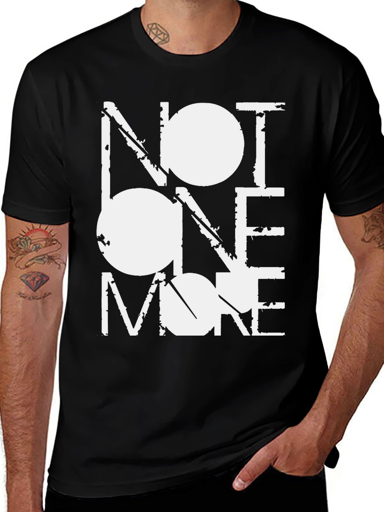 Variant 9 of Distressed Graphic Tee - Not One More