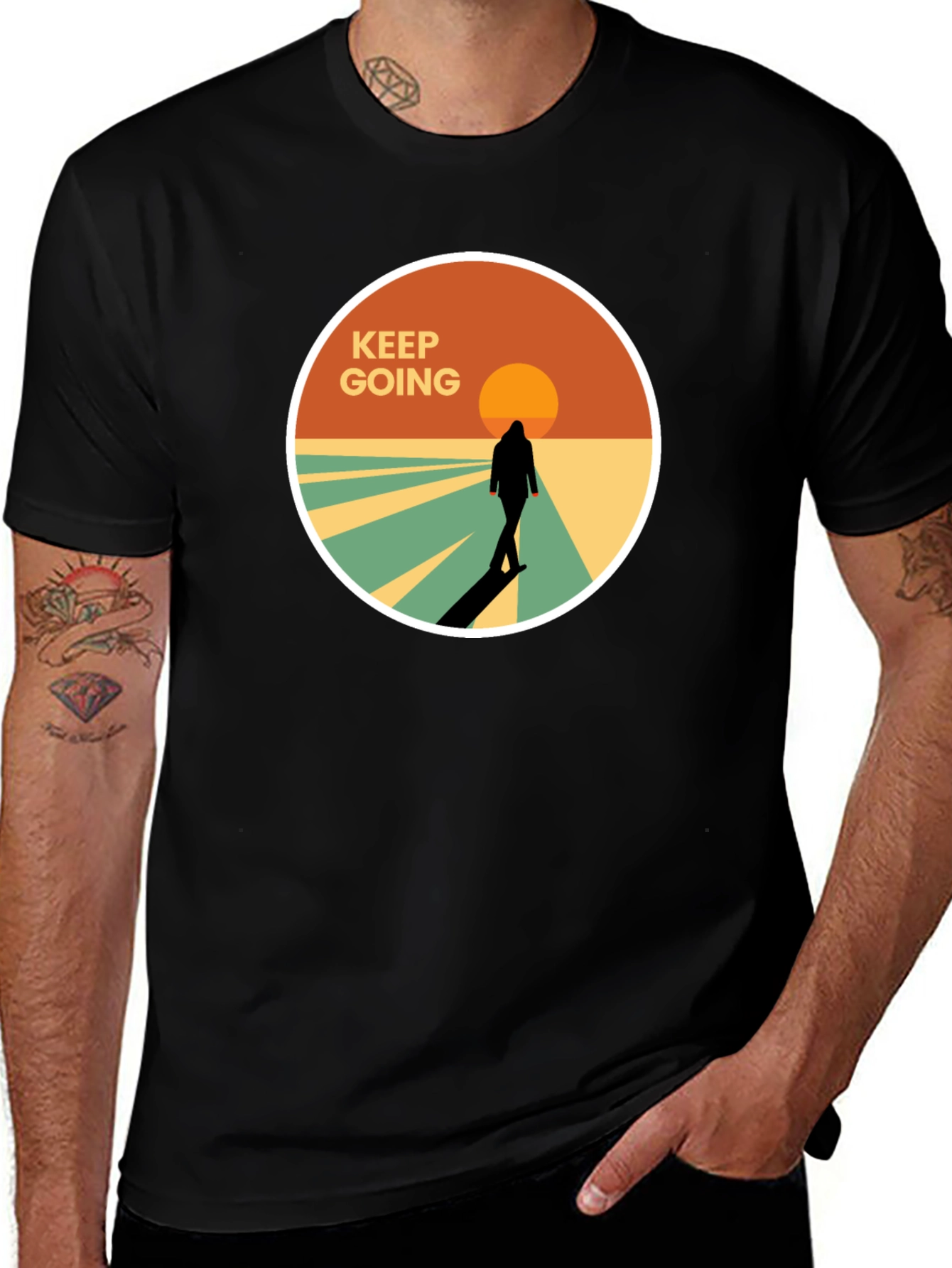 Keep Going Graphic Tee - Stylish Men's T-Shirt