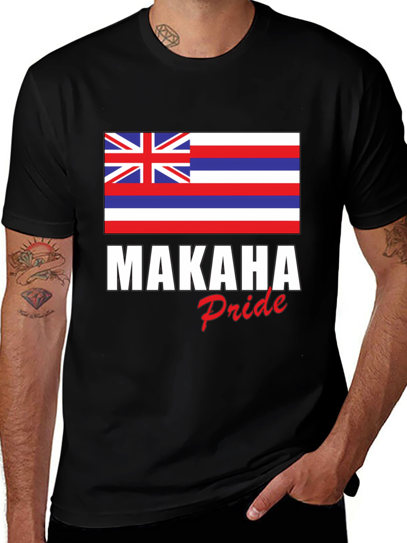Makaha Pride T-Shirt - Hawaiian Flag Graphic Tee