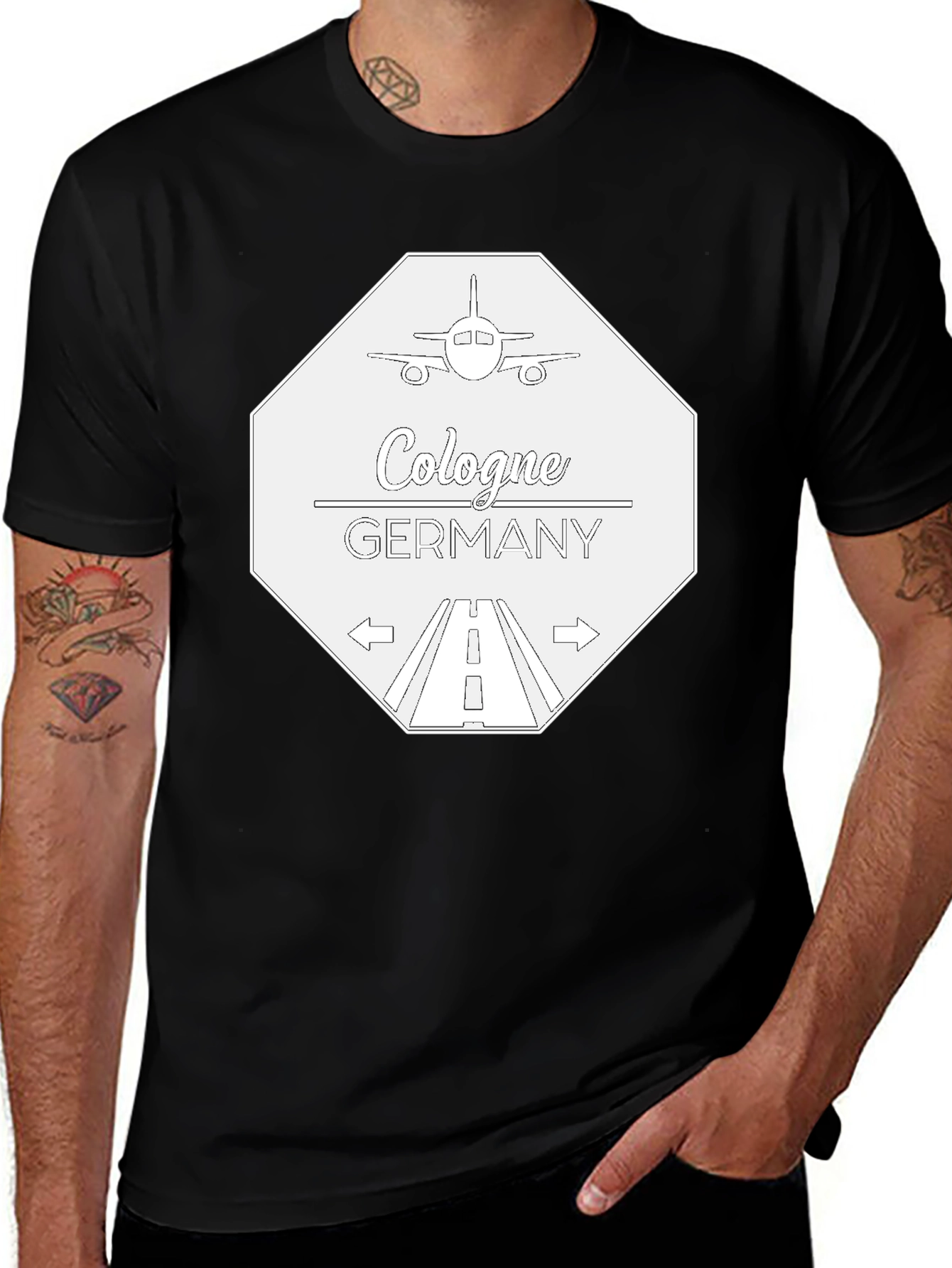 Cologne Germany Airport T-Shirt - Stylish Travel Tee