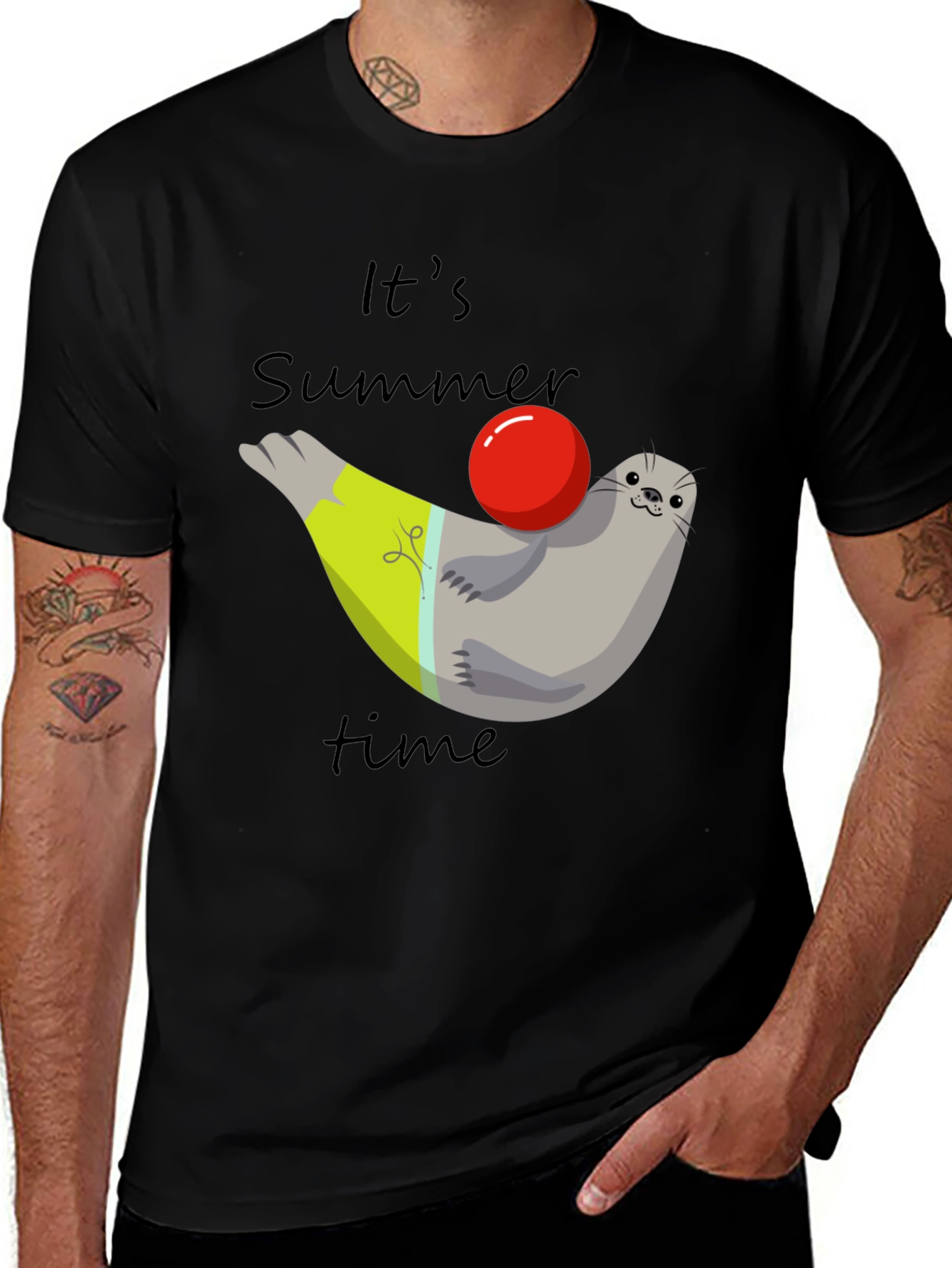 Variant 2 of Summer Seal T-Shirt - Its Summer Time Tee