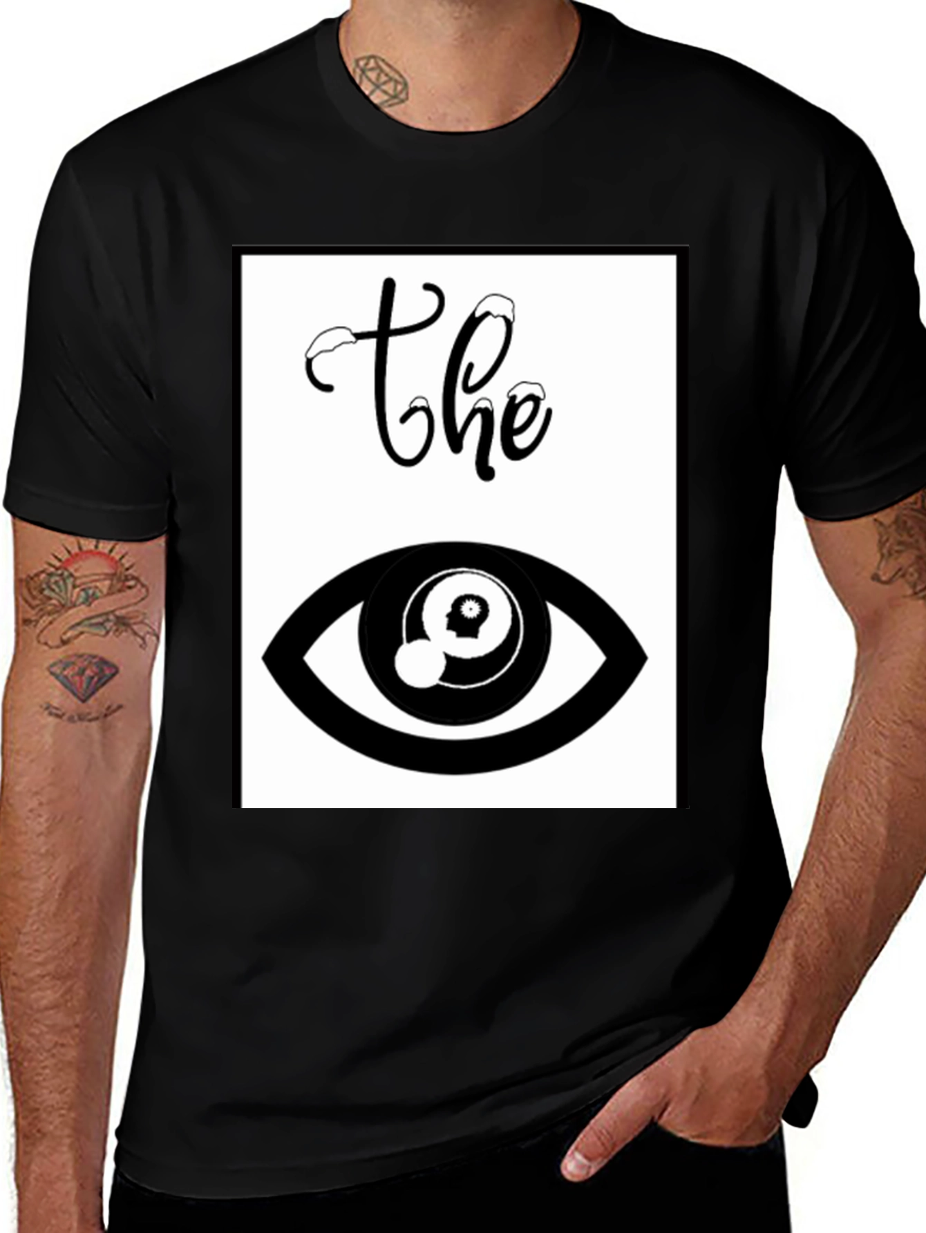 Variant 23 of The Eye Graphic T-Shirt - Unisex Black Tee