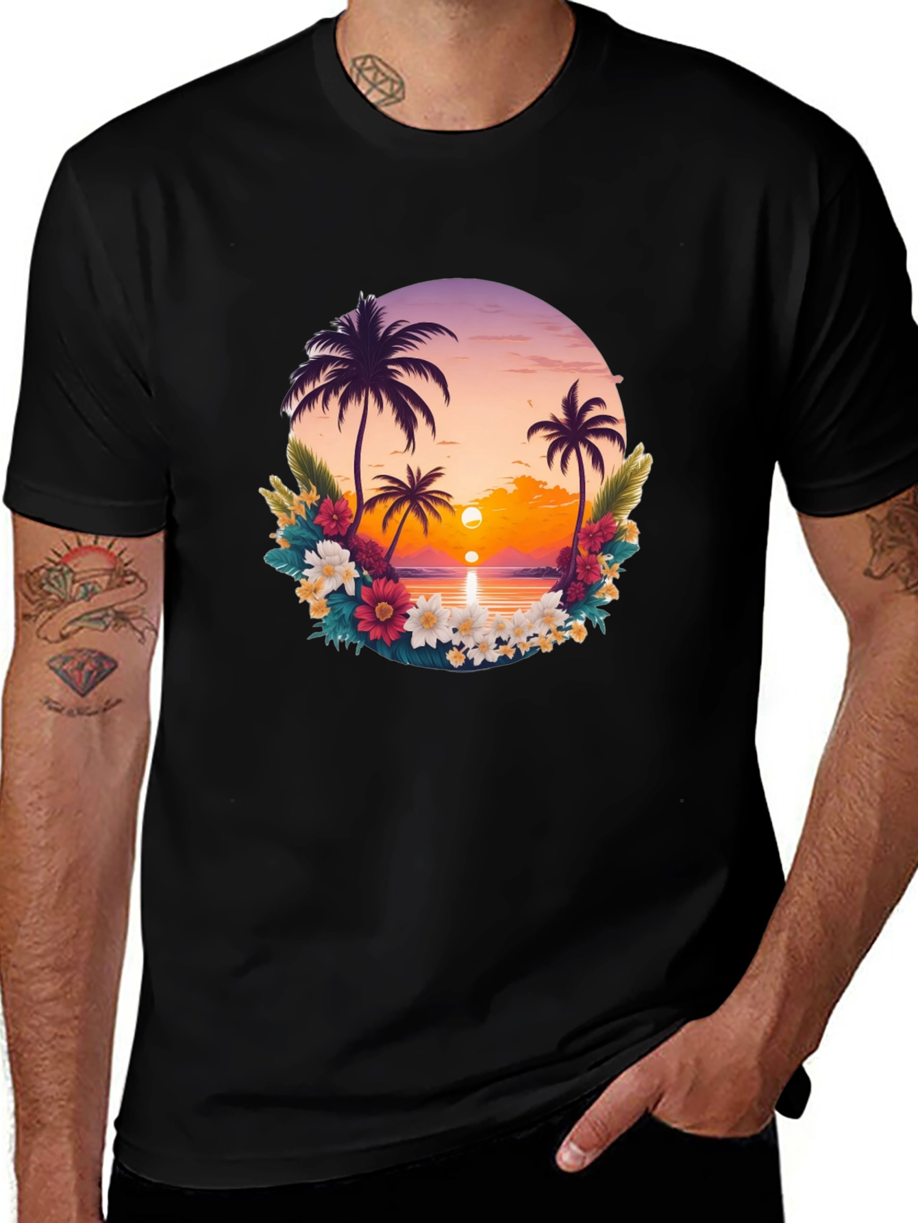 Variant 15 of Tropical Sunset Graphic Tee