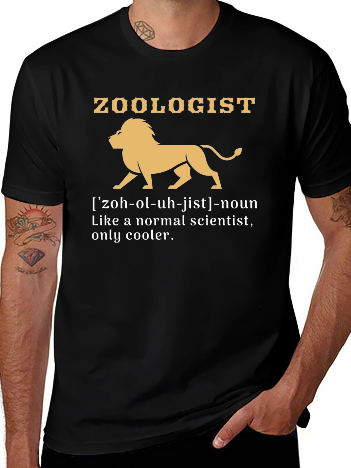 Zoologist Lion Graphic T-Shirt
