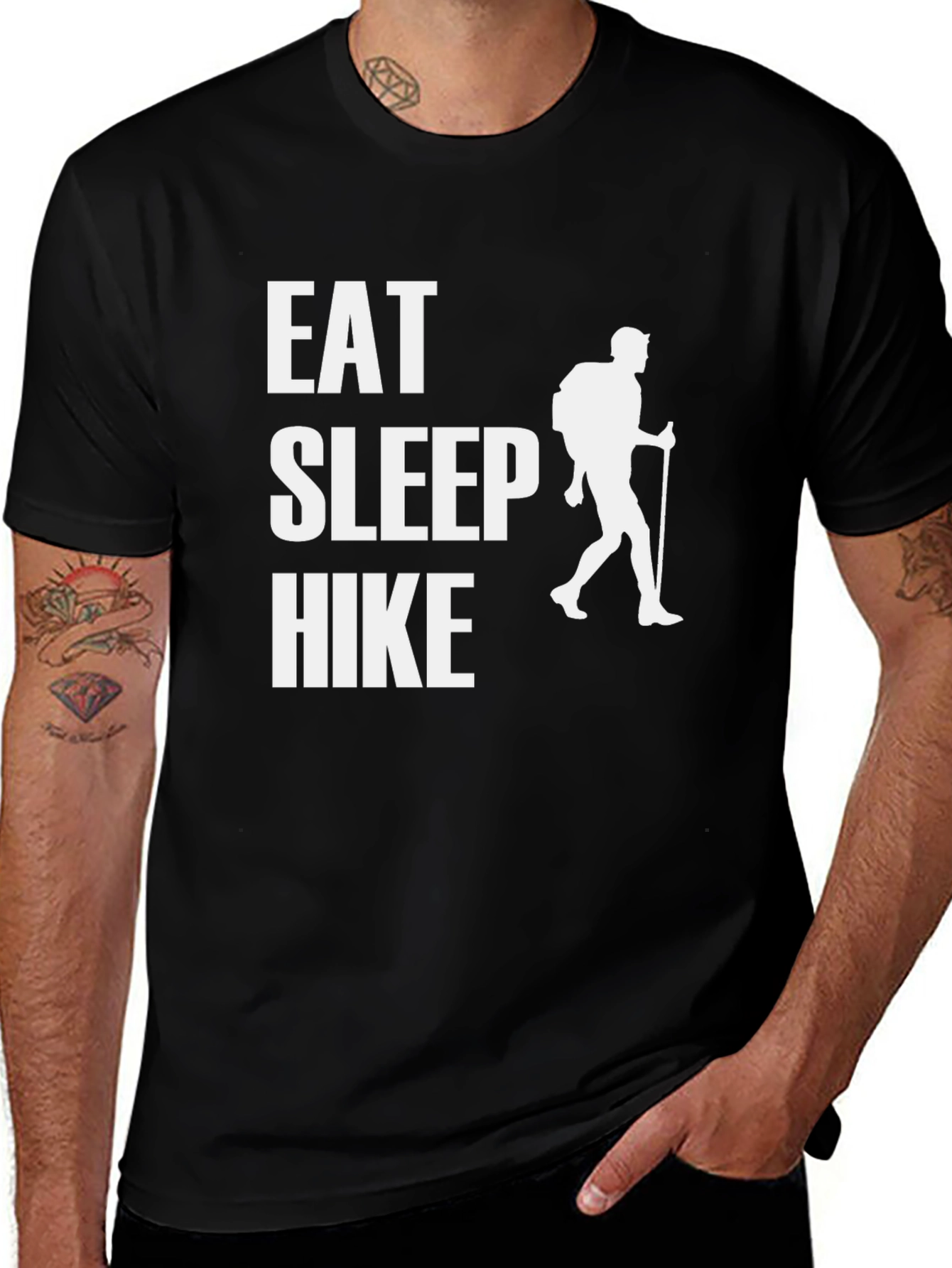 Variant 21 of Eat Sleep Hike T-Shirt - Hiker's Lifestyle Tee