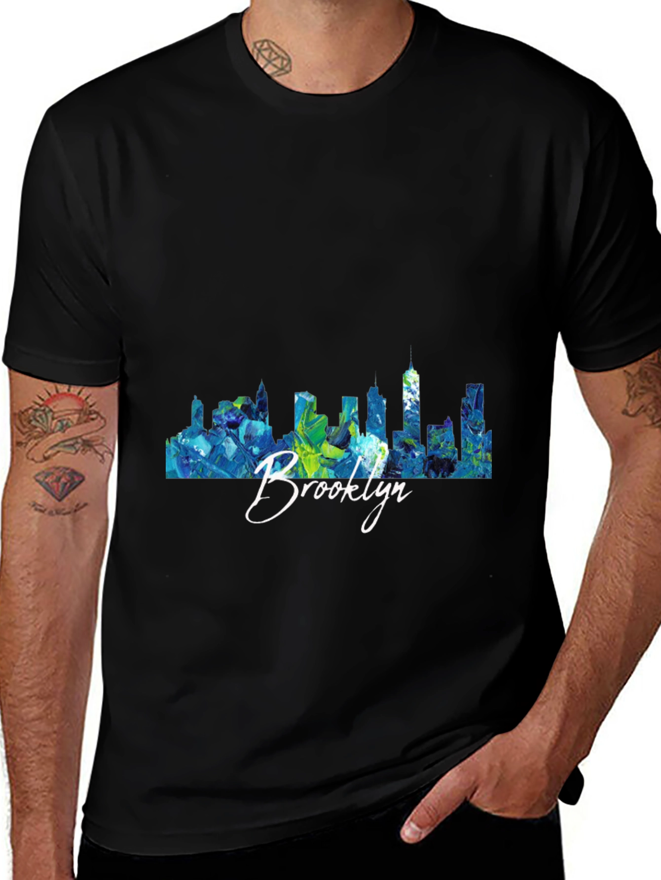 Variant 20 of Brooklyn Skyline Graphic T-Shirt - Trendy Tee
